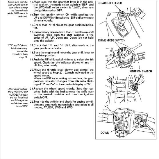 My 2000 450 es wont shift electrically works ok manual. It has been